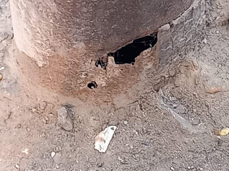  عمود متهالك يهدد حياة أهالي بأبوكبير